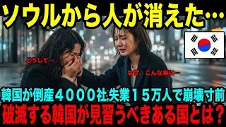 【海外の反応】「韓国に未来が無い…」韓国が倒産4000社、失業者15万人で破滅寸前、地獄の韓国が見習うべきある国とは？