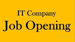 New IT Job opening UI UX Designer