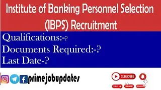 Institute of Banking Personnel Selection recruitment 2020 || IBPS RECRUITMENT || BANK JOBS
