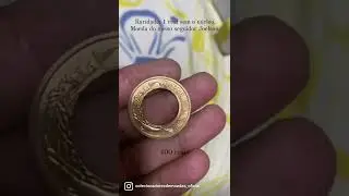 Moeda de 1 real valiosas com  defeito sem o n&uacute;cleo. Vale at&eacute; 400 reais.