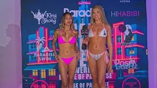 Models Maddie and Karina at House of Paradise at Miami Art Week