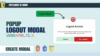 How to Make Logout Modal (Popup) Using HTML, CSS, JavaScript | How to Create a Modal (Popup) 🔥|