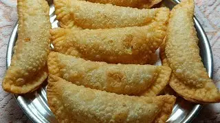 Festival special Karjikayi recipe/gujiya/traditional making of way@Poonam_megharaj 