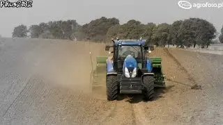 Siew pszenicy 2014 New Holland T7 210 & Amazone