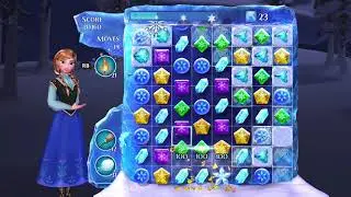 Frozen Free Fall: Snowball Fight Level 186 Walkthrough, No Power Ups