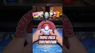 Triple Pack #Pokemon Throwdown Thanks 💖 To This Pokeball Tin! #PokemonCards #Shorts