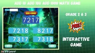 Place Value Pro | Add 10 Add 100 Add 1000 | Math Game for Grade 2 & 3 | ActiLearn