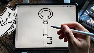 How to draw a skeleton key 🗝️