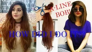 I CHOPPED MY HAIR | DIY-  How To Cut An Asymmetrical A-Line Bob  | Glossips