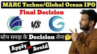 FINAL DECISION | MARC TECHNOCRATS IPO GMP TODAY | GLOBAL OCEAN LOGISTICS IPO GMP TODAY |