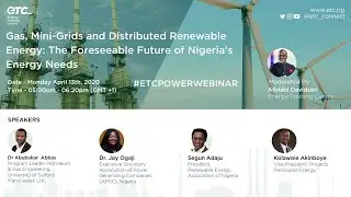 Gas, Mini-Grids and Distributed Renewable Energy: The Foreseeable Future of Nigeria's Energy Needs
