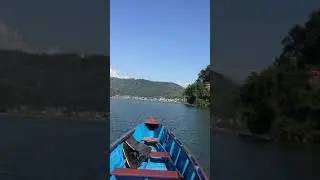 Boating And Himalayas #pokhara #fewalake #boat