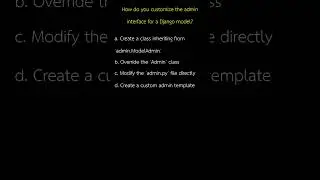 How do you customize the admin interface for a Django model