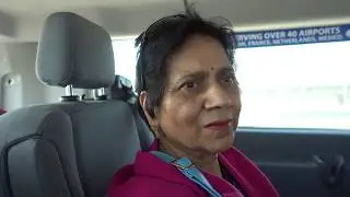 Aruna & Hari Sharma in Super Shuttle from LAX to Anaheim Disneyland, CA, May 10, 2018