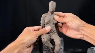 Создание скульптуры женской фигуры из пластилина #скульптурафигур