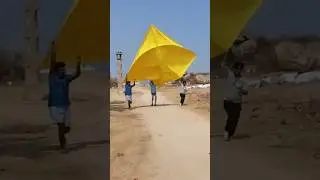 20 feet biggest kite Telugu experiments