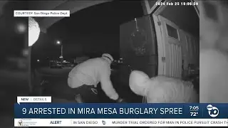Nine young adults charged in alleged crime spree that targeted Mira Mesa homes