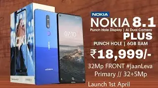 Nokia 8.1 Plus FIRST LOOK | Nokia 8.1 Plus Price, Specifications, Release Date in INDIA |