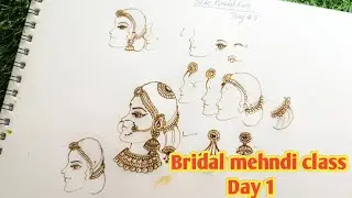 Bridal mehndi Class Day -1 | How to learn mehndi for beginners | Mehndi Course