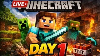🔥 Minecraft Live Streaming Day 1 | New Survival World | Hindi Gameplay 🔥#MinecraftLive#minecraftDAY1