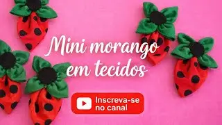 DIY de artesanato/ MiNi morango em tecidos #diy #artesanato #dicas #decoracaocriativa 