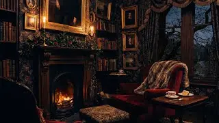 Victorian Fireplace Ambience 🔥 Cozy Evening Sitting Room for Sleep & Reading