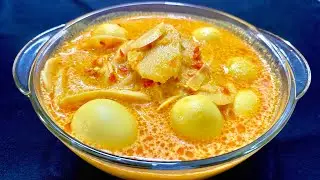 Resep Sayur Rebung Bambu Muda Telur Puyuh Bumbu Kuning Pedas
