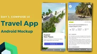 Minimal Jetpack Compose Travel App UI Native Android | Speed Code