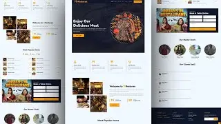 Complete Responsive Food / Restaurant Website Design Using HTML / CSS / BOOSTRAP JAVASCRIPT