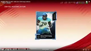 Форма Madden NFL 20, MUT 1099 Zero Chill Away