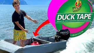Duct Tape Jon Boat with Engine