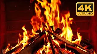 🔥 Fireplace Classic 4K (NO ADS). Cozy Fire with Crackling Fireplace Sounds. Fireplace 4K UHD