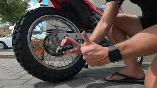 How to check motorcycle tyre pressure and why it's so important. Honda XR125l.