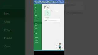 Print Multiple Sheet Data in Excel #excel #msexcel #exceltips #exceltutorial #shorts #youtubeshorts