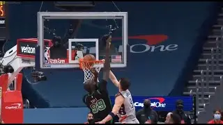 The rookie Deni Avdija nearly puts 7'6'' Tacko Fall on one the nastiest poster dunks of all time
