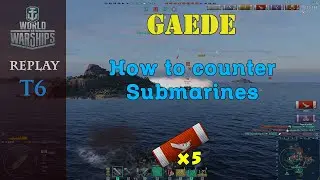 World of Warships | How to counter Submarines | 5 Kills | Anti submarine gameplay