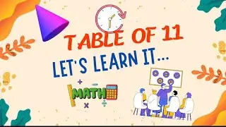 Table of 11: Learn it in a Fun and Easy Way|Esl|times table tricktimes tables cd