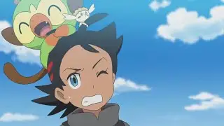 Pokemon Master Journeys Grookey Pulled Goh's Hair Toooooo Hard!ENGLISH DUBBED.