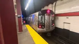 R160 (F) & (M) train at Rockefeller Center action (F/M swap)