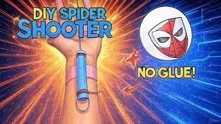 HOW TO MAKE EASIEST SPIDER MAN WEB SHOOTER ( NO GLUE )