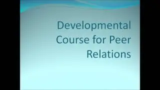 Peer Relationships