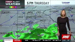 First Alert Forecast: Showers south of Atlanta today, rain tomorrow and Saturday