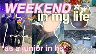 weekend in my life vlog 💝💐 *smash room, snow days, acai bowls*