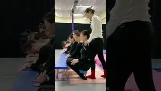 Dance girl flexibility training