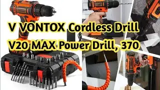 Amazaing Wood Working Drill Machine|V VONTOX Cordless Drill/20V MAX Power Drill, 370 HD video link⬇⬇