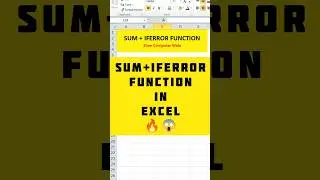 Sum+Iferror Function in Excel |  Excel Formula Hacks 😱🔥 #excel #shorts #msexcel #exceltips