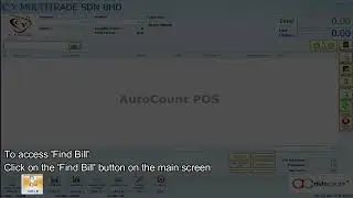 AutoCount POS Find Bill and Hold Bill by CY-GRP.com