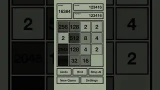 AI plays 2048