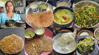roj से alag +Breakfast & Lunch🍱 jowar dosa🌺 bajra pancake🌺coconut chutney🌺thecha raita🌺 matar ghugni