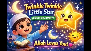 Twinkle Twinkle Little Star 🌟 | Islamic Kids Nasheed | Allah Made the Stars 🌙